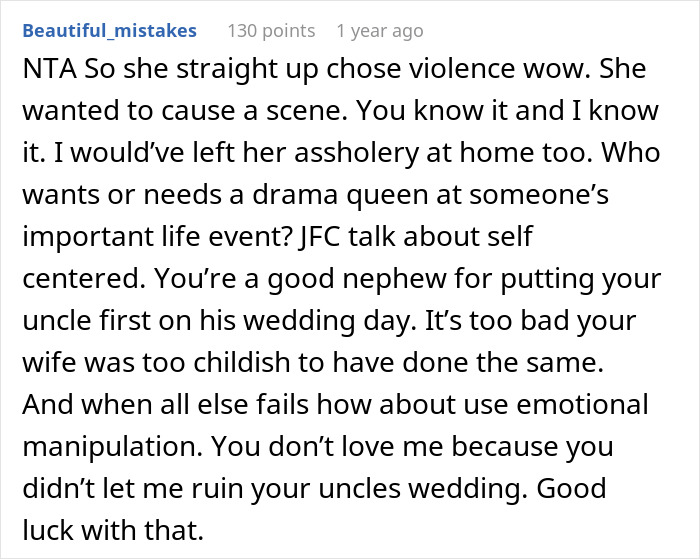 Husband Tries To Reason With Wife Who Wants To Wear White To His Uncle's Wedding, It Fails, So He Leaves Her Behind Husband Tries To Reason With Wife Who Wants To Wear White To His Uncle's Wedding, It Fails, So He Leaves Her Behind