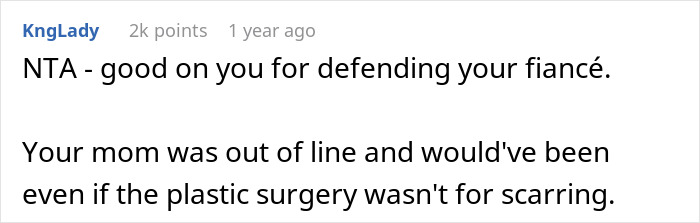 &ldquo;AITA For Uninviting My Mother From My Wedding After She Called My Wife Indecent For Having Plastic Surgery?&rdquo;