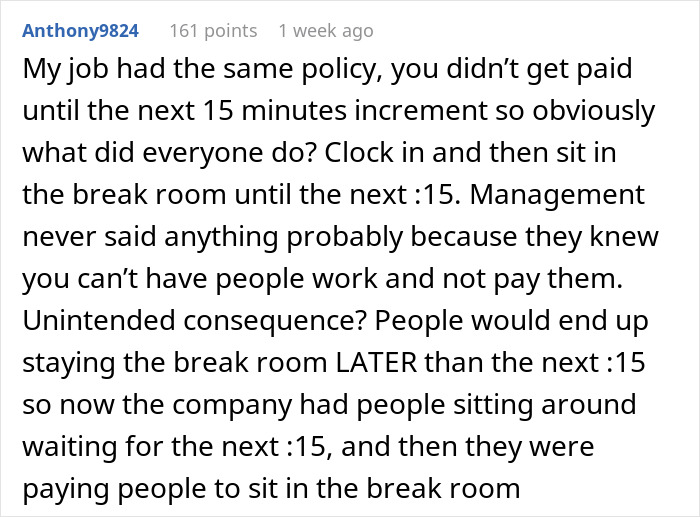 Boss, Tired Of People Not Coming In At 6 AM Sharp, Decides To Punish Them By Docking 15 Mins, But It Quickly Comes Back To Bite Him