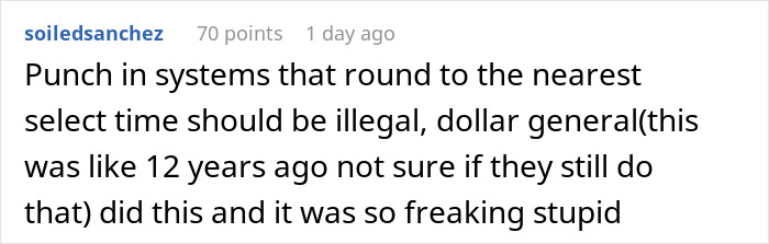 "She Saw Me Punching In And Out": Employee Figures Out How To Cheat The Punch Card System After Being Reprimanded By Boss "She Saw Me Punching In And Out": Employee Figures Out How To Cheat The Punch Card System After Being Reprimanded By Boss