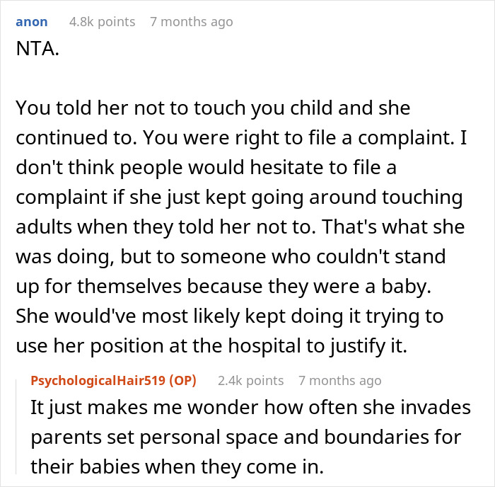 This Mom Wondered: “AITA For Filing A Complaint About A Hospital Worker Trying To Touch My Baby?” This Mom Wondered: “AITA For Filing A Complaint About A Hospital Worker Trying To Touch My Baby?”