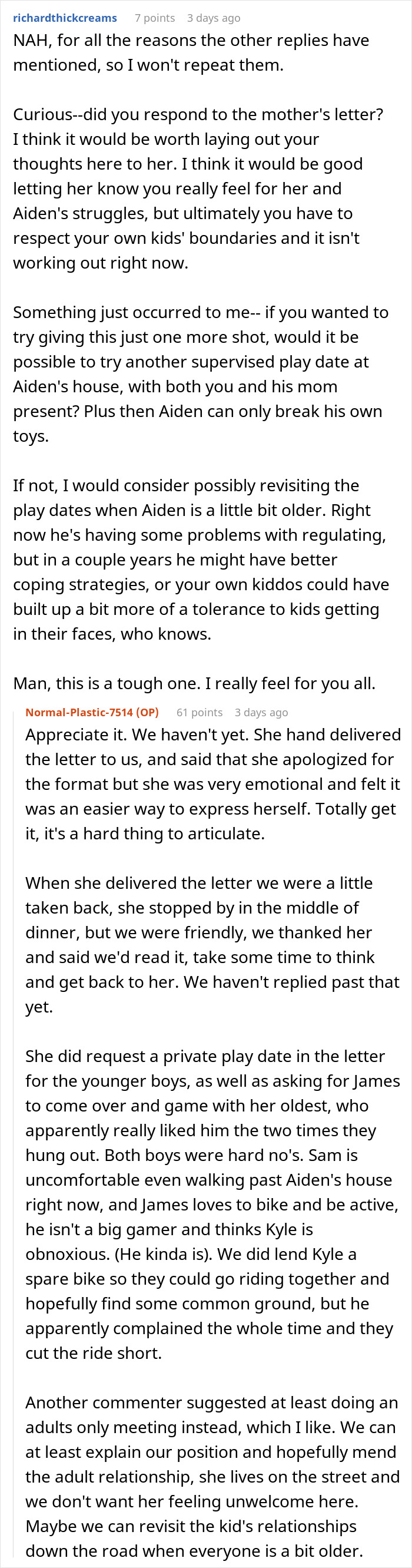 Dad In A Bind Between His Kid's Boundaries And New Family's Special Needs Kid Who's Being Difficult To His Child Dad In A Bind Between His Kid's Boundaries And New Family's Special Needs Kid Who's Being Difficult To His Child