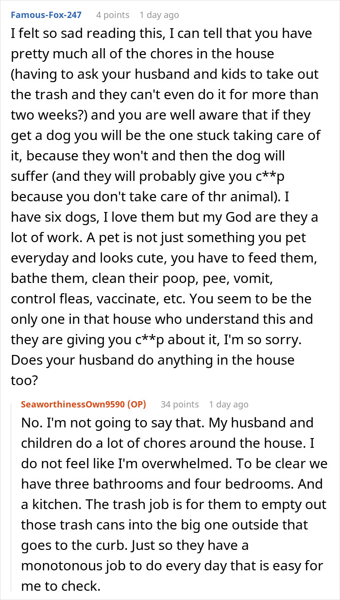 The Internet Praises This Genius Mom For Testing Her Husband And Kids To See If They Can Handle A Dog