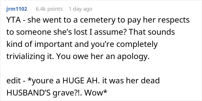 Woman Wants To Know If She Was A Bridezilla For Scolding Cousin For Going Off To Visit Her Husband's Grave And Being Late For Bachelorette Dinner
