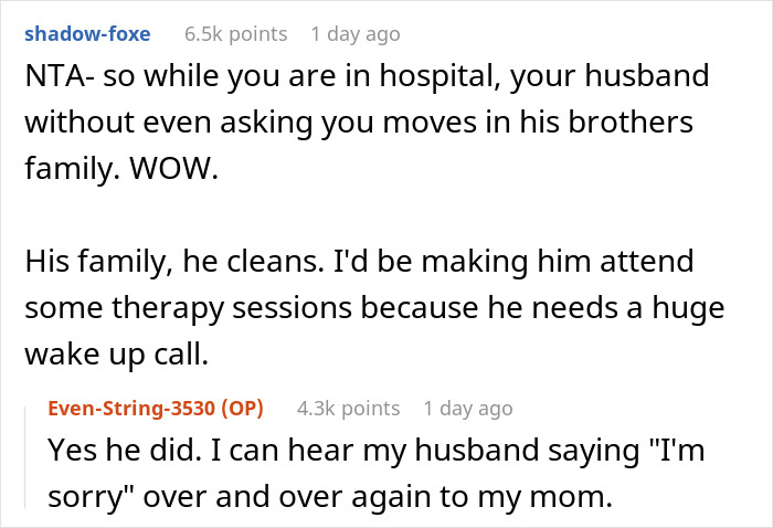 Pregnant Woman Comes Home From The Hospital To Find Her House Completely Trashed, Is Expected To Clean It All Up, Wonders If She Was Wrong To Call Mom For Help Pregnant Woman Comes Home From The Hospital To Find Her House Completely Trashed, Is Expected To Clean It All Up, Wonders If She Was Wrong To Call Mom For Help