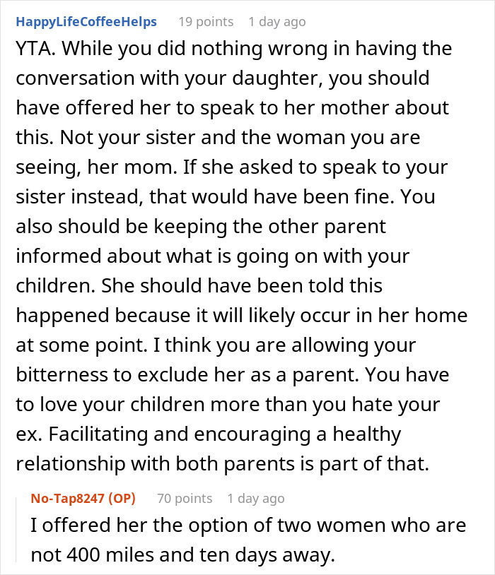 Guy Gets Called A Jerk For “Leaving Out” His Ex From 10 Y.O. Daughter’s “First Period” Milestone Guy Gets Called A Jerk For “Leaving Out” His Ex From 10 Y.O. Daughter’s “First Period” Milestone