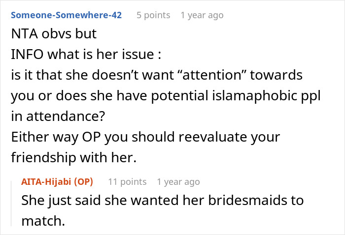 Muslim Bridesmaid Asks If She's A Jerk For Not Compromising And Keeping Her Hijab On For Her Friend's Wedding