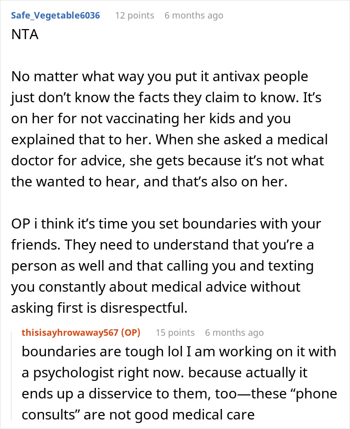 The Internet Backs This Doctor Who Gave Anti-Vax Friend A Reality Check After She Wouldn't Stop Calling Her About Her Sick Kids The Internet Backs This Doctor Who Gave Anti-Vax Friend A Reality Check After She Wouldn't Stop Calling Her About Her Sick Kids