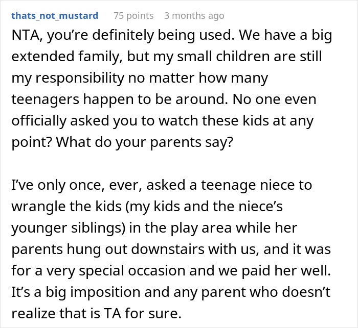 Teen Refuses To Babysit Kids At A Party, One Of The Dads Becomes Furious When His Kid Is Left Unsupervised