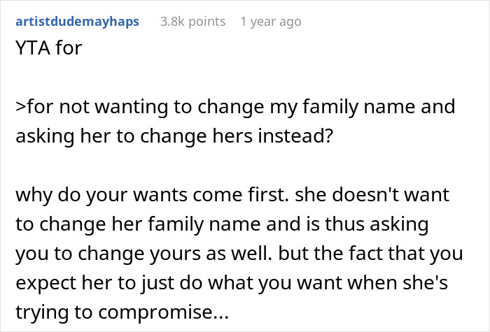 Man Wonders If He Is Wrong To Want His Fianc&eacute;e To Have His Last Name When She Doesn&rsquo;t