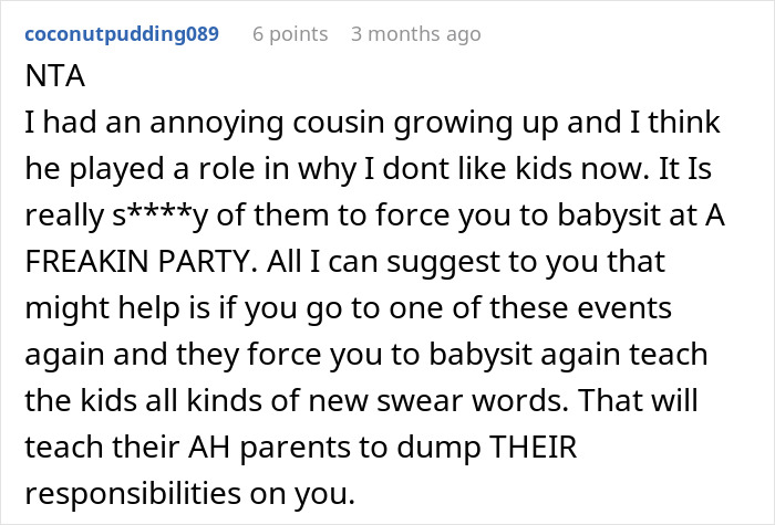 Teen Refuses To Babysit Kids At A Party, One Of The Dads Becomes Furious When His Kid Is Left Unsupervised