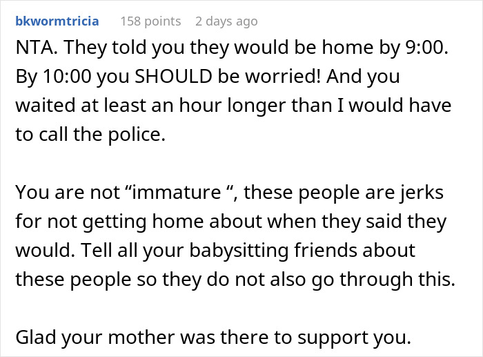 14-Year-Old Babysitter Calls The Police After The Parents Are Gone For 3 Extra Hours, Cops Find Them At Their Friend's House And They're Not Happy