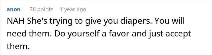 Expecting Mom Gets Called Out By Her Sister-In-Law For Not Wanting A 'Diaper Cake' For The Upcoming Baby Shower Expecting Mom Gets Called Out By Her Sister-In-Law For Not Wanting A 'Diaper Cake' For The Upcoming Baby Shower