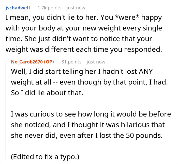 Woman Lies About Her Weight And Waits Until Friend Notices She Lost 50 Pounds, But She Only Realizes When A Mutual Friend Points It Out