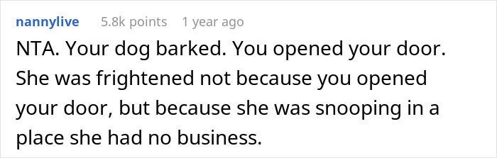 Woman Is Annoyed Her Neighbor Comes To Her Landing And Lurks, So She Swings Open The Door, Frightening Her And Causing Her To Fall