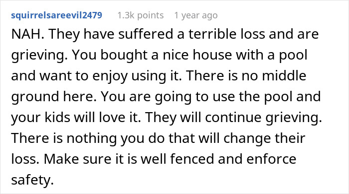 New Homeowners Refuse To Get Rid Of The Pool Their Neighbor's Kid Drowned In, Ask If They're Being Insensitive