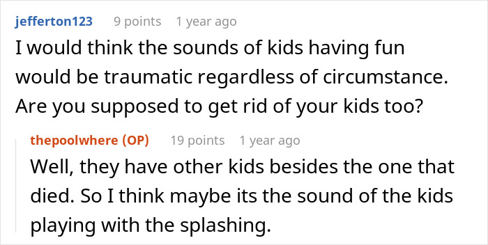 New Homeowners Refuse To Get Rid Of The Pool Their Neighbor's Kid Drowned In, Ask If They're Being Insensitive