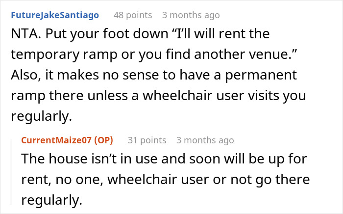 After Suggesting To Use A Temporary Ramp So Her House Can Be Accessible For A Wedding, Woman Exposes The Insulting Bride-To-Be And The Wedding Is Called Off After Suggesting To Use A Temporary Ramp So Her House Can Be Accessible For A Wedding, Woman Exposes The Insulting Bride-To-Be And The Wedding Is Called Off