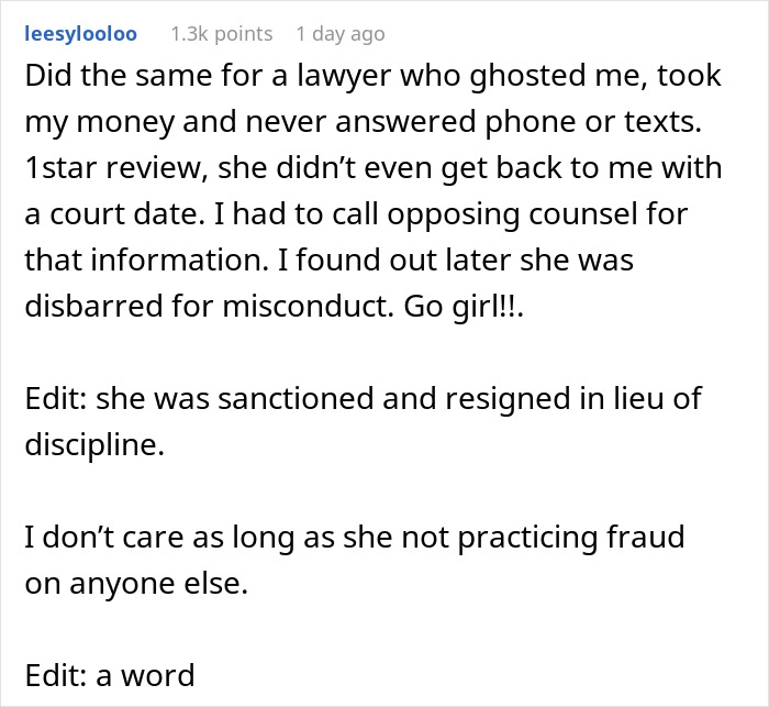 Lawyer Livid Over Bad Review, Threatens With Lawsuit Over Defamation, Receives Tons Of Random Bad Reviews In Return Lawyer Livid Over Bad Review, Threatens With Lawsuit Over Defamation, Receives Tons Of Random Bad Reviews In Return