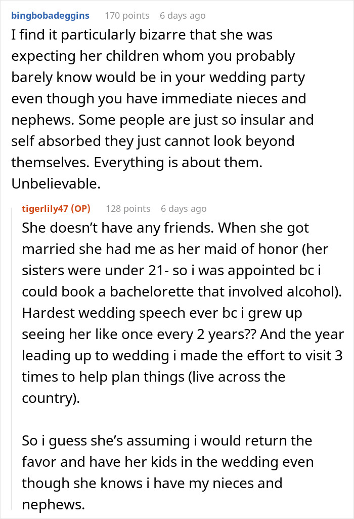 Bride-To-Be Left Is Speechless After Cousin Sends Through A List Of Wedding Demands Before She’s Even Been Officially Invited Bride-To-Be Left Is Speechless After Cousin Sends Through A List Of Wedding Demands Before She’s Even Been Officially Invited