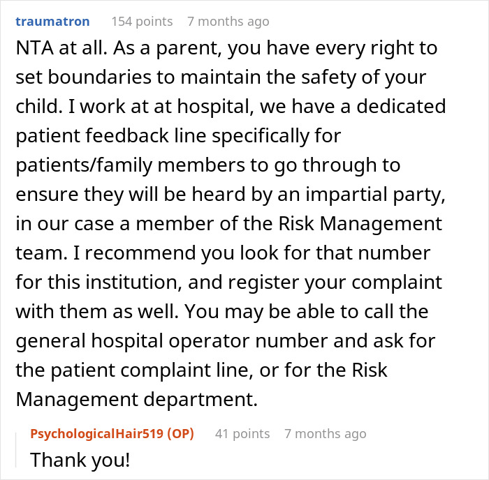 This Mom Wondered: “AITA For Filing A Complaint About A Hospital Worker Trying To Touch My Baby?” This Mom Wondered: “AITA For Filing A Complaint About A Hospital Worker Trying To Touch My Baby?”