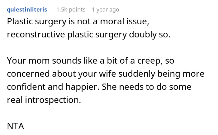 &ldquo;AITA For Uninviting My Mother From My Wedding After She Called My Wife Indecent For Having Plastic Surgery?&rdquo;