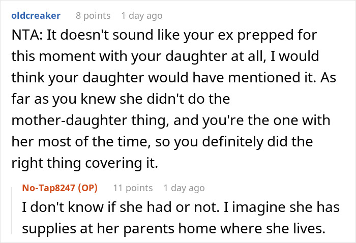 Guy Gets Called A Jerk For “Leaving Out” His Ex From 10 Y.O. Daughter’s “First Period” Milestone Guy Gets Called A Jerk For “Leaving Out” His Ex From 10 Y.O. Daughter’s “First Period” Milestone