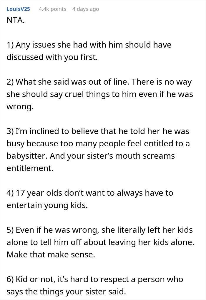 Aunt Lashes Out At Her Teen Nephew Then Acts Stunned When His Mom Tells Her To Pack Her Bags And Leave Aunt Lashes Out At Her Teen Nephew Then Acts Stunned When His Mom Tells Her To Pack Her Bags And Leave