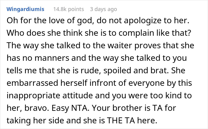 “You Just Assume Because I’m Vegan I Only Eat Salads?”: Sister Under Fire After Not Catering To Brother’s Vegan GF At Her Engagement Dinner “You Just Assume Because I’m Vegan I Only Eat Salads?”: Sister Under Fire After Not Catering To Brother’s Vegan GF At Her Engagement Dinner