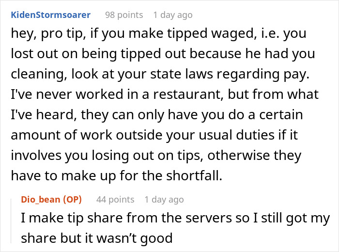 Restaurant Manager Asks Employee To Deep Clean The Back, Gets Mad When He Does Exactly That