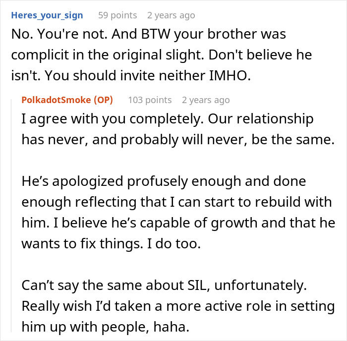 SIL Fat-Shames This Guy's Fianc&eacute;e, Gets Upset When She Gets Excluded From Their Wedding, Despite Her Husband Getting To Go