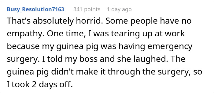 "It's Just A Dog": Employee's Dog Dies, His Boss Makes Him Show Up For Work, So He Maliciously Complies