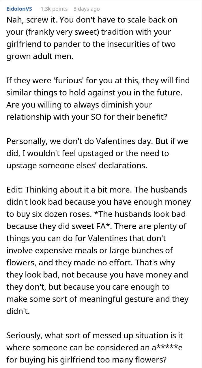 Boyfriend Showers His GF With Flowers And Presents On Valentine's Day, This Enrages Her Sisters' Husbands