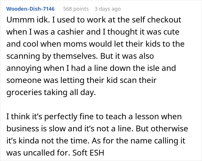 "I Thought That Was Incredibly Rude And Uncalled For": Woman Loses It At This Parent In A Store Who Let Their Kid Use The Self-Checkout