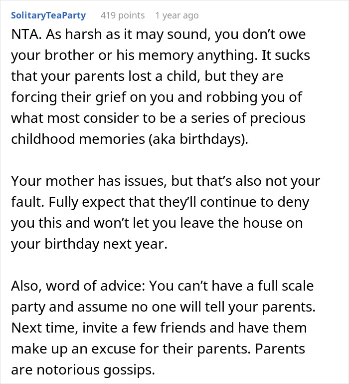 Teen Hasn't Celebrated A Single Birthday In 13 Years Because Her Twin Died At Birth, Finally Retaliates And It Makes Her Mom Furious