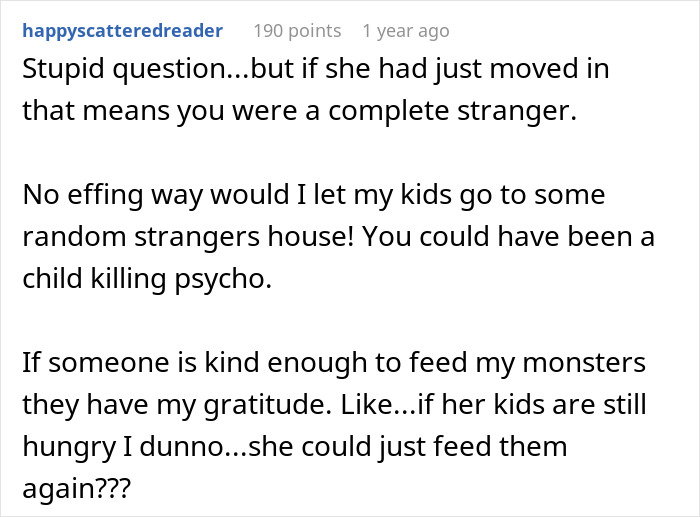 "Am I The Jerk For Not Giving My Neighbor's Kids 'Good Food'?"