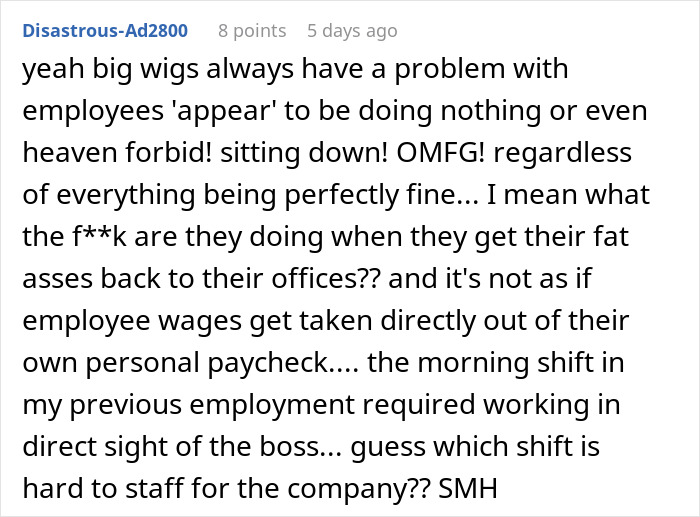 &ldquo;Our Chairs Were Taken Away So We Could Not Sit Down&rdquo;: Mechanics End Up Costing Employer Thousands In Malicious Compliance