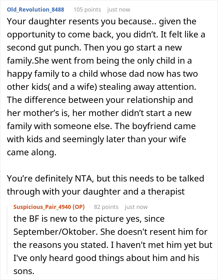 “AITA For Telling My Daughter That I Won’t Be Attending Her Wedding?” “AITA For Telling My Daughter That I Won’t Be Attending Her Wedding?”