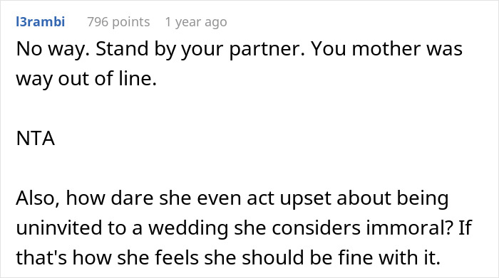 &ldquo;AITA For Uninviting My Mother From My Wedding After She Called My Wife Indecent For Having Plastic Surgery?&rdquo;