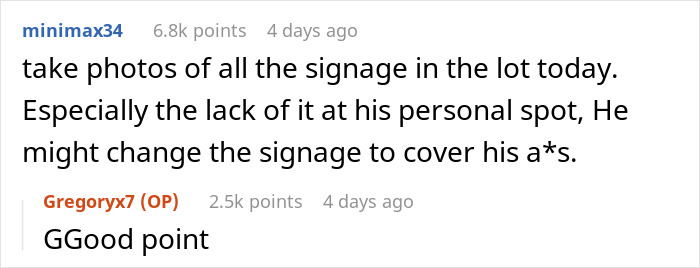Entitled Boss Gets Placed On Leave After Wrongfully Towing Employee's Car For Parking In 'His Spot'