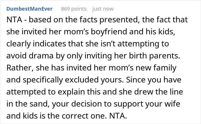 “AITA For Telling My Daughter That I Won’t Be Attending Her Wedding?” “AITA For Telling My Daughter That I Won’t Be Attending Her Wedding?”