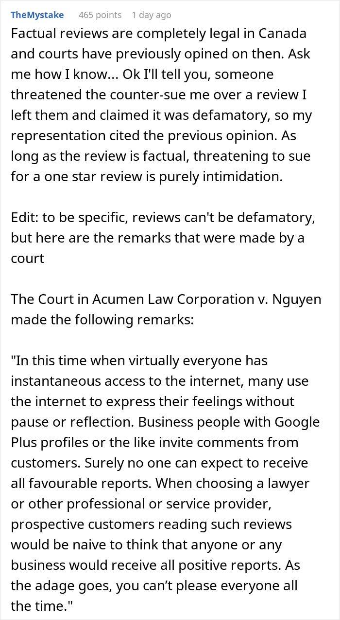 Lawyer Livid Over Bad Review, Threatens With Lawsuit Over Defamation, Receives Tons Of Random Bad Reviews In Return Lawyer Livid Over Bad Review, Threatens With Lawsuit Over Defamation, Receives Tons Of Random Bad Reviews In Return