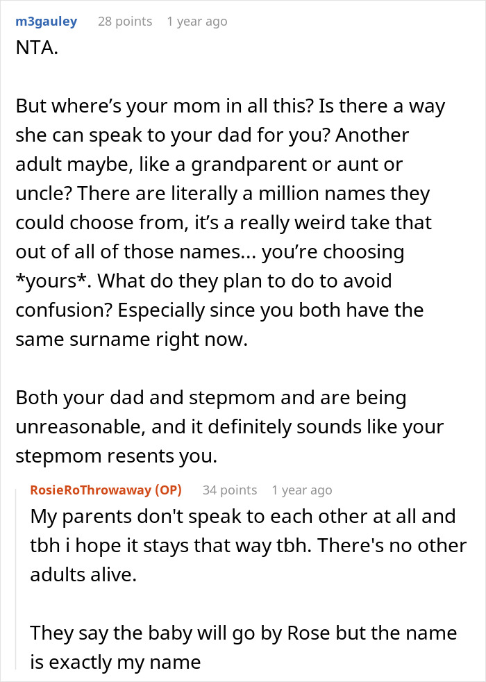 &ldquo;Am I A Jerk For Not Wanting My Sister To Be Named Like Me?&rdquo;