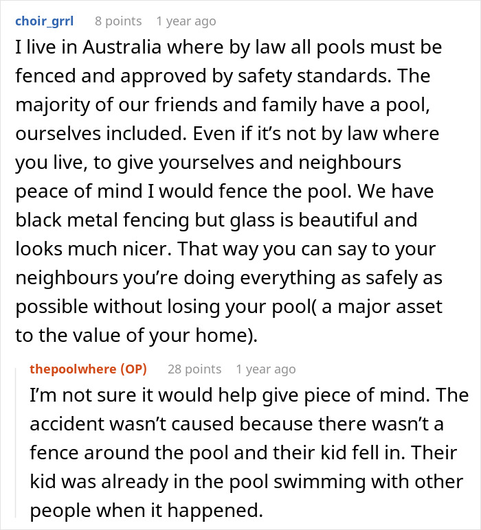 New Homeowners Refuse To Get Rid Of The Pool Their Neighbor's Kid Drowned In, Ask If They're Being Insensitive