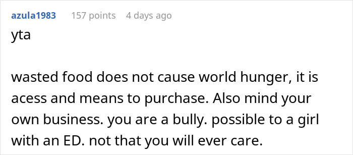 Woman Doesn't Finish Her Food At The Dining Hall, This Student Thinks She Has The Right To Call Her Out