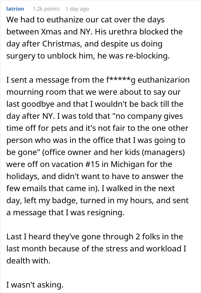 "It's Just A Dog": Employee's Dog Dies, His Boss Makes Him Show Up For Work, So He Maliciously Complies