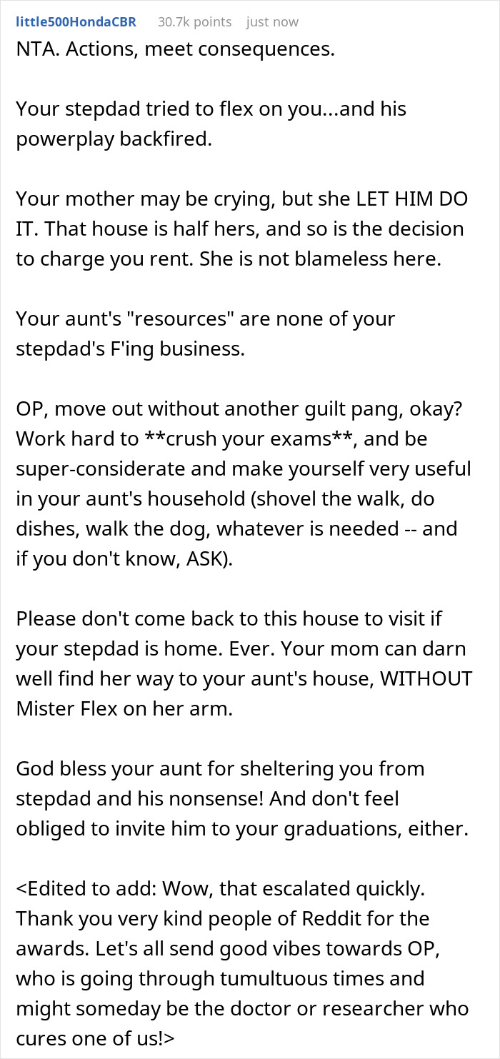 &ldquo;My Mother Keeps Crying&rdquo;: Man Asks Stepson To Start Paying Rent A Day After He Turns 18, He Moves In With His Aunt Instead