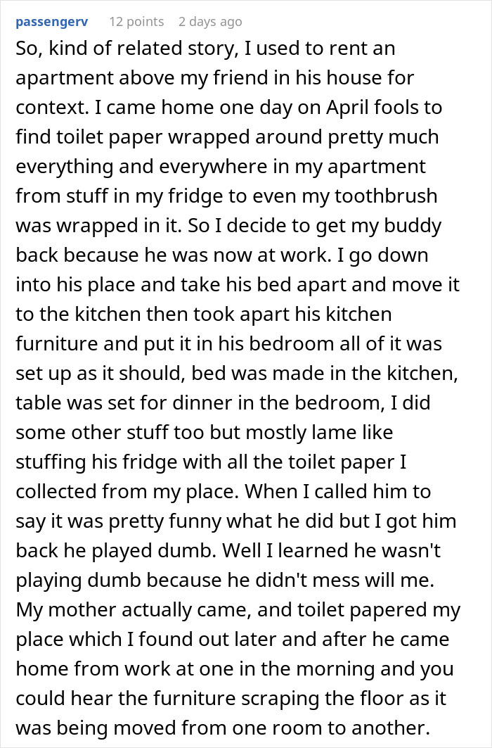 Knowing Their Home Is Tiny, Students Get Revenge On Neighbors Who Stole Furniture From Their House By Not Taking It Back