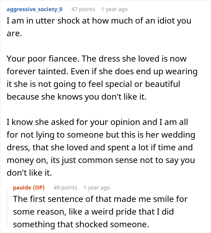 Woman Blocks Fianc&eacute;&rsquo;s Number And Stays At Mom&rsquo;s House After He Gives An Overly Honest Opinion On Her Wedding Dress