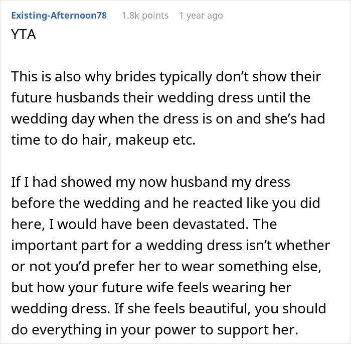 Woman Blocks Fianc&eacute;&rsquo;s Number And Stays At Mom&rsquo;s House After He Gives An Overly Honest Opinion On Her Wedding Dress